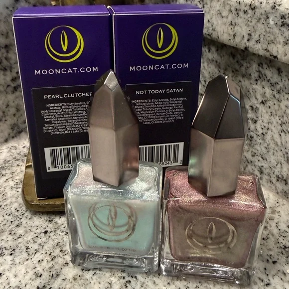 Mooncat Pearl Clutcher and Not Today Satan Nail Polish Set - Picture 2 of 15